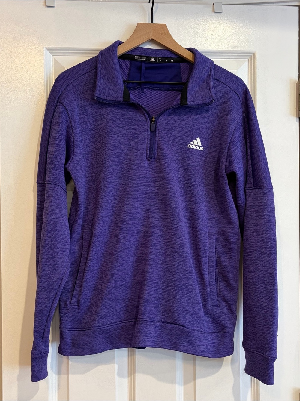 adidas purple quarter zip